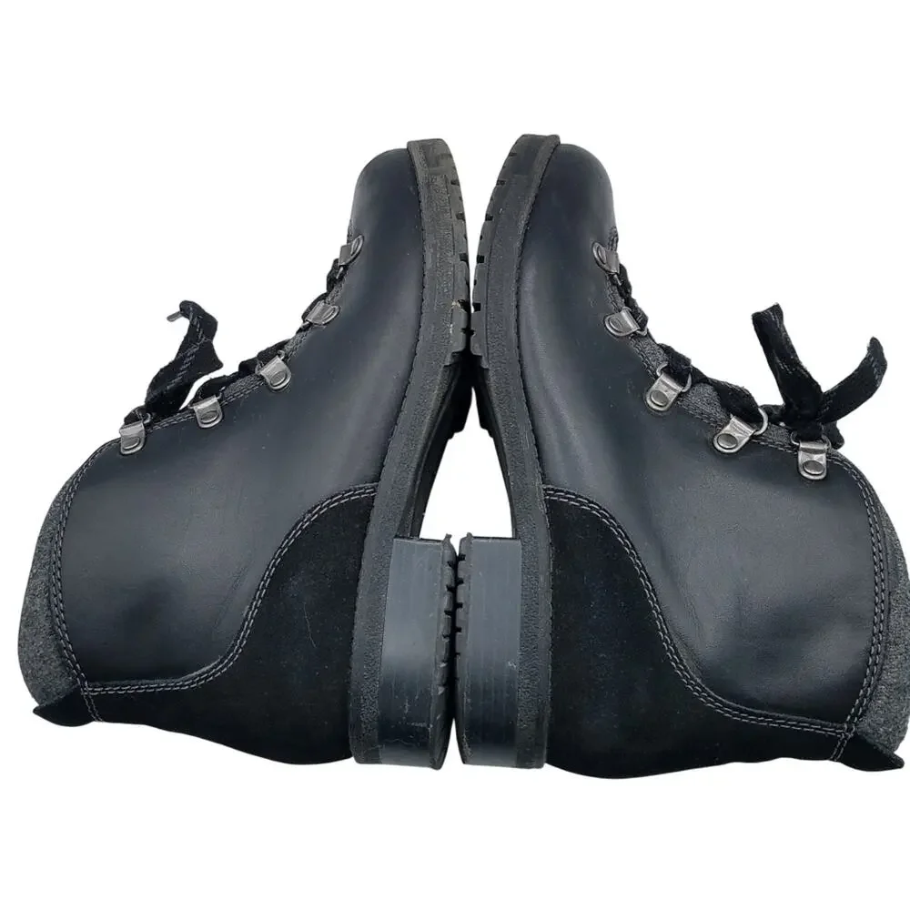 Clarks Faralyn Alpha Black Leather & Suede 10 Eye Lace Up Hiking Boots Size 7